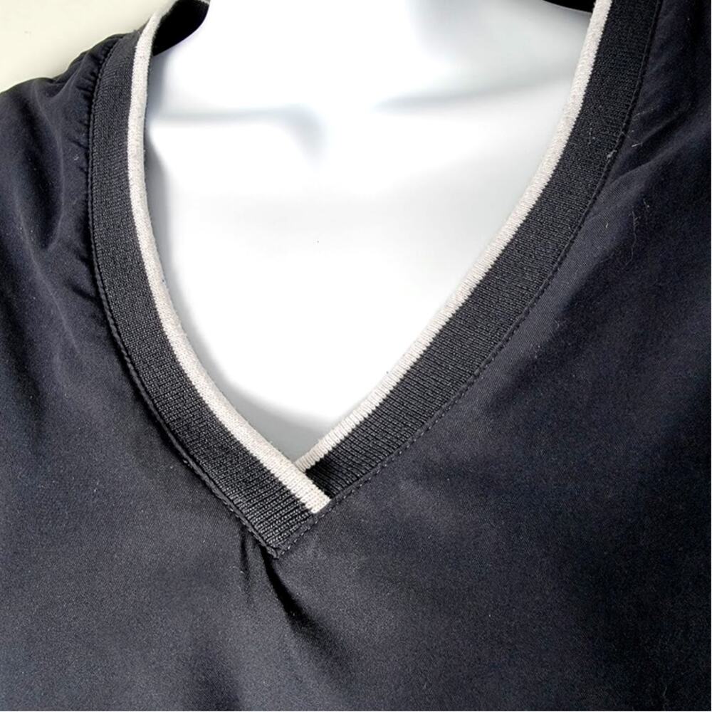 Charles River Apparel Pullover‎ Windbreaker Jacket Women's M Navy V-Neck Preppy - Picture 3 of 11